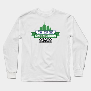 Chicago Green Ribbon Taxi Logo - Fan Art illustration Long Sleeve T-Shirt